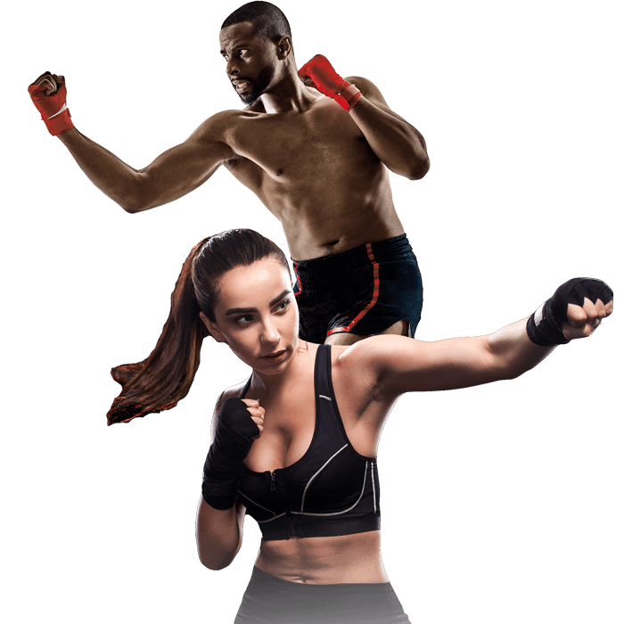 Mixed Martial Arts Lessons for Adults in Lemoyne PA - Man and Woman Punching Hooks